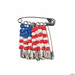 Outlet β€οΈ Beaded American Flag Pin Craft Kit - Makes 12 π