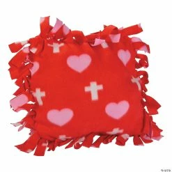 Flash Sale β€οΈ Cross Print Tied Fleece Pillow Craft Kit - Makes 6 π