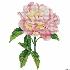 New 🔔 Diamond Dotz Diamond Embroidery Facet Art Kit 11"X14"-Pink Rose with Frame 😉