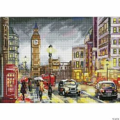 Best Sale 🧨 Diamond Dotz Diamond Embroidery Facet Art Kit 14.57"X20.28"-London Scene with Frame 🔥