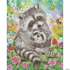 Budget โญ Diamond Dotz Diamond Embroidery Facet Art Kit 16.5"X20.5"-Sweet Raccoons โ๏ธ