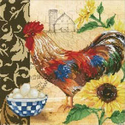 Flash Sale 👍 Diamond Dotz Diamond Embroidery Facet Art Kit 16"X16"-Country Rooster 🎉
