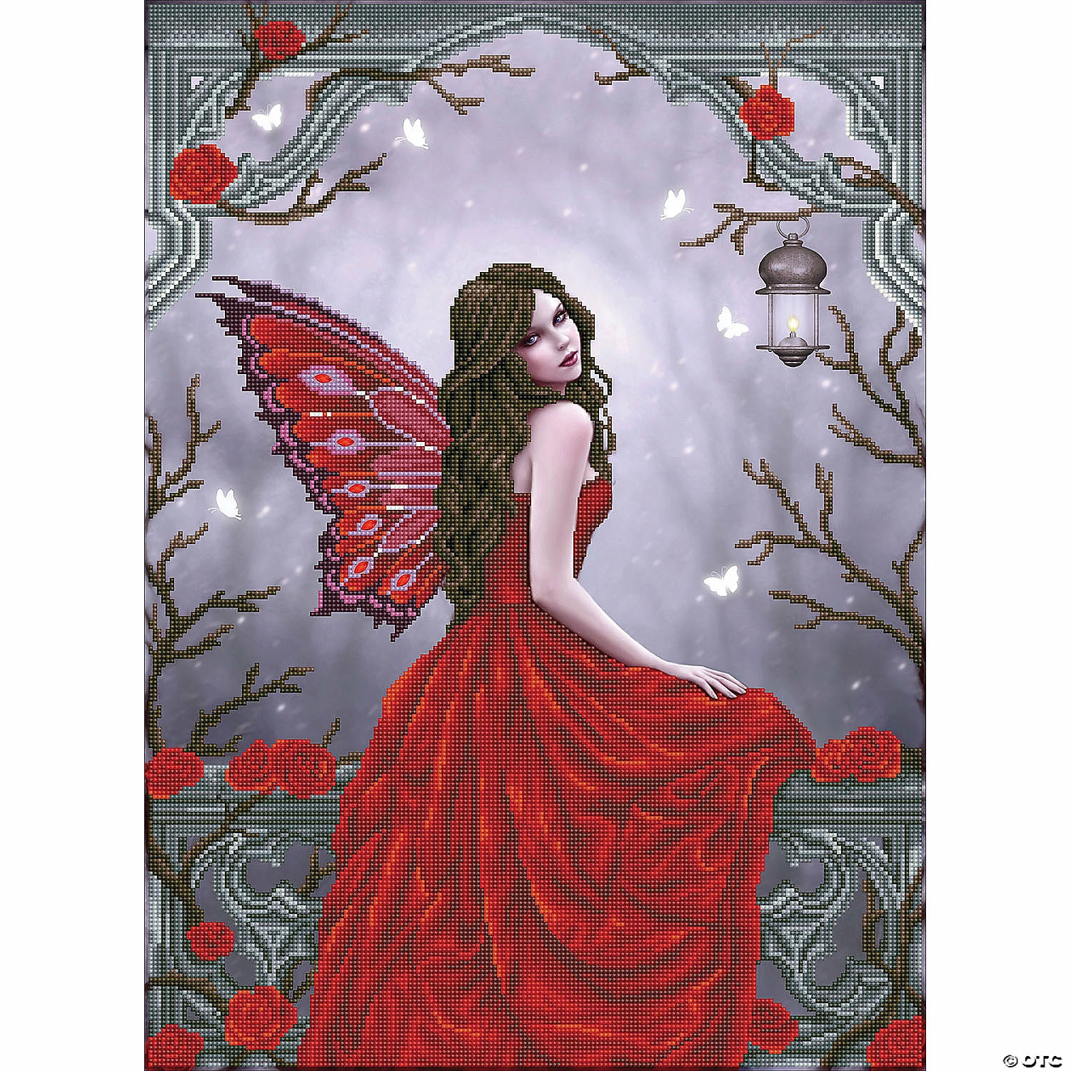Deals ๐ Diamond Dotz Diamond Embroidery Facet Art Kit 20.5"X26.8"-Winter Rose Fairy ๐