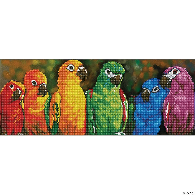 Wholesale โ Diamond Dotz Diamond Embroidery Facet Art Kit 22.44"X16.14"-Rainbow Parrots ๐