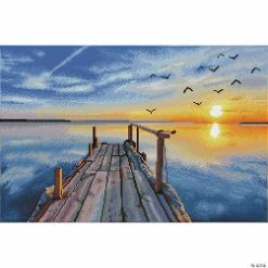 Buy 🔔 Diamond Dotz Diamond Embroidery Facet Art Kit 27"X18"-Sunset Jetty 😀
