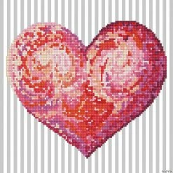 Hot Sale 🛒 Diamond Dotz Diamond Embroidery Facet Art Kit-Heart Felt with Frame 😀