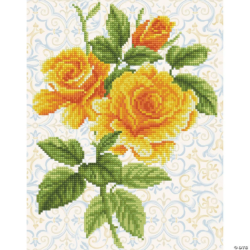 Coupon ๐ฏ Diamond Dotz Diamond Embroidery Facet Art Kit-Yellow Rose Bouquet with Frame ๐