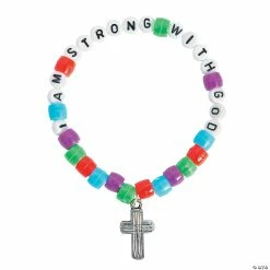 Top 10 🌟 “I Am Strong with God” Pony Bead Bracelet Craft Kit - Makes 12 ✨
