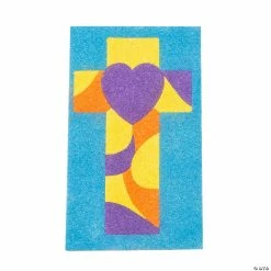 Outlet 🎁 Sand Art Cross Picture Craft Kit - Makes 12 🛒
